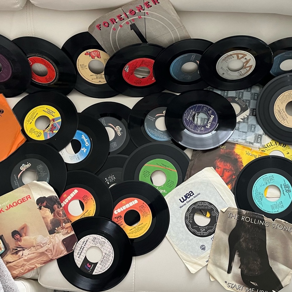 Vintage 45 RPM Vinyl Singles Lot of 36 x2